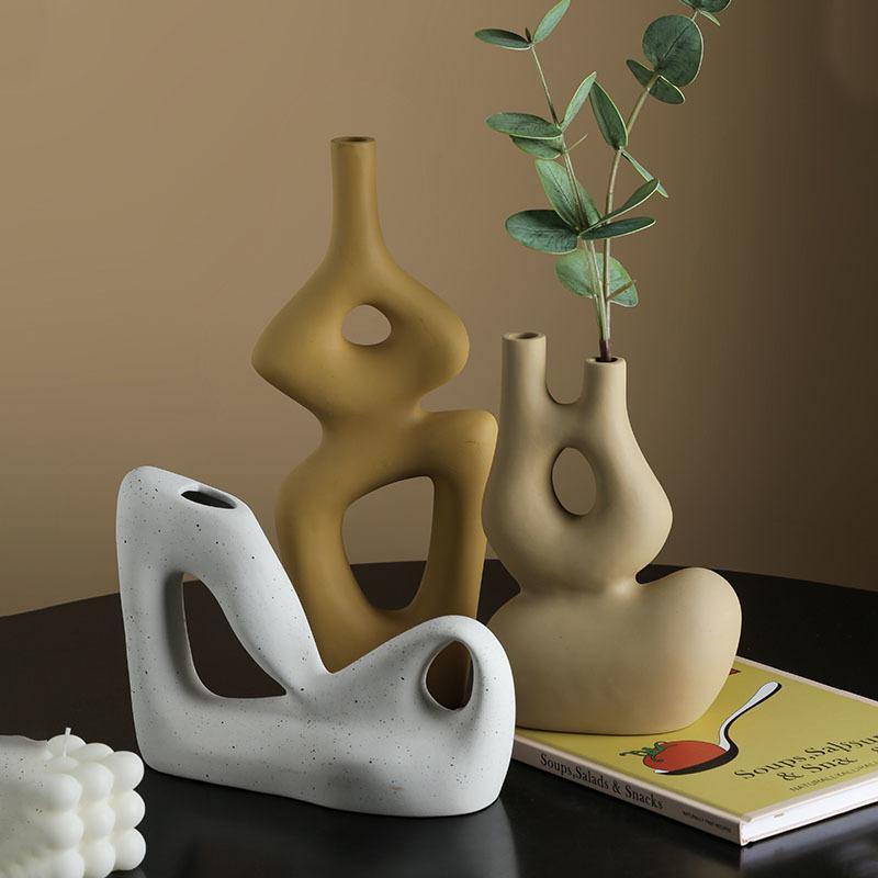 Nordic Creative Ceramic Art Vase Decoration Living Room Flower Arrangement Dried Plant Model Room Home Soft Decorat Ornaments
Nordic Creative Ceramic Art Vase Decoration Living Room Flower Arrangement Dried Plant Model Room Home Soft Decorat Ornaments