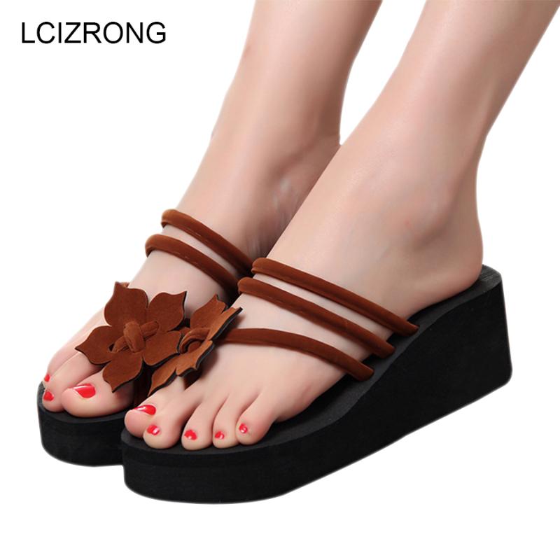 Slippers LCIZRONG Summer Fashion 6.5CM Wedges Flip Flops Women Beach Flower Clip Toe Ladies Thick Bottom Slipper Non-slip Sexy Platform, Black
Slippers LCIZRONG Summer Fashion 6.5CM Wedges Flip Flops Women Beach Flower Clip Toe Ladies Thick Bottom Slipper Non-slip Sexy Platform, Black
