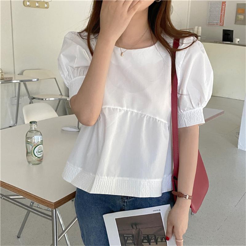 Women's Blouses & Shirts Alien Puff Sleeve Shirt Korean O-Neck Loose-Fitting 2021 OL Summer Short Pure Color High Waist Slim, Photo color
Women's Blouses & Shirts Alien Puff Sleeve Shirt Korean O-Neck Loose-Fitting 2021 OL Summer Short Pure Color High Waist Slim, Photo color