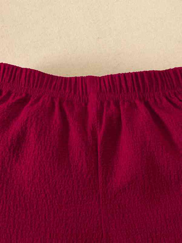 Baby Bow Front Top & Flare Leg Pants With Headband SHE