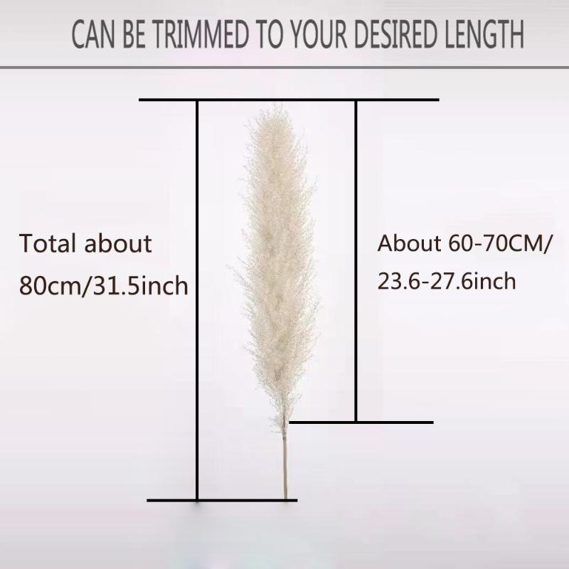 Decorative Flowers & Wreaths 140CM Natural Artificial Cultivation Pampas Grass Large Real Dried Reed Bouquet Decor For Home Wedding Decorati