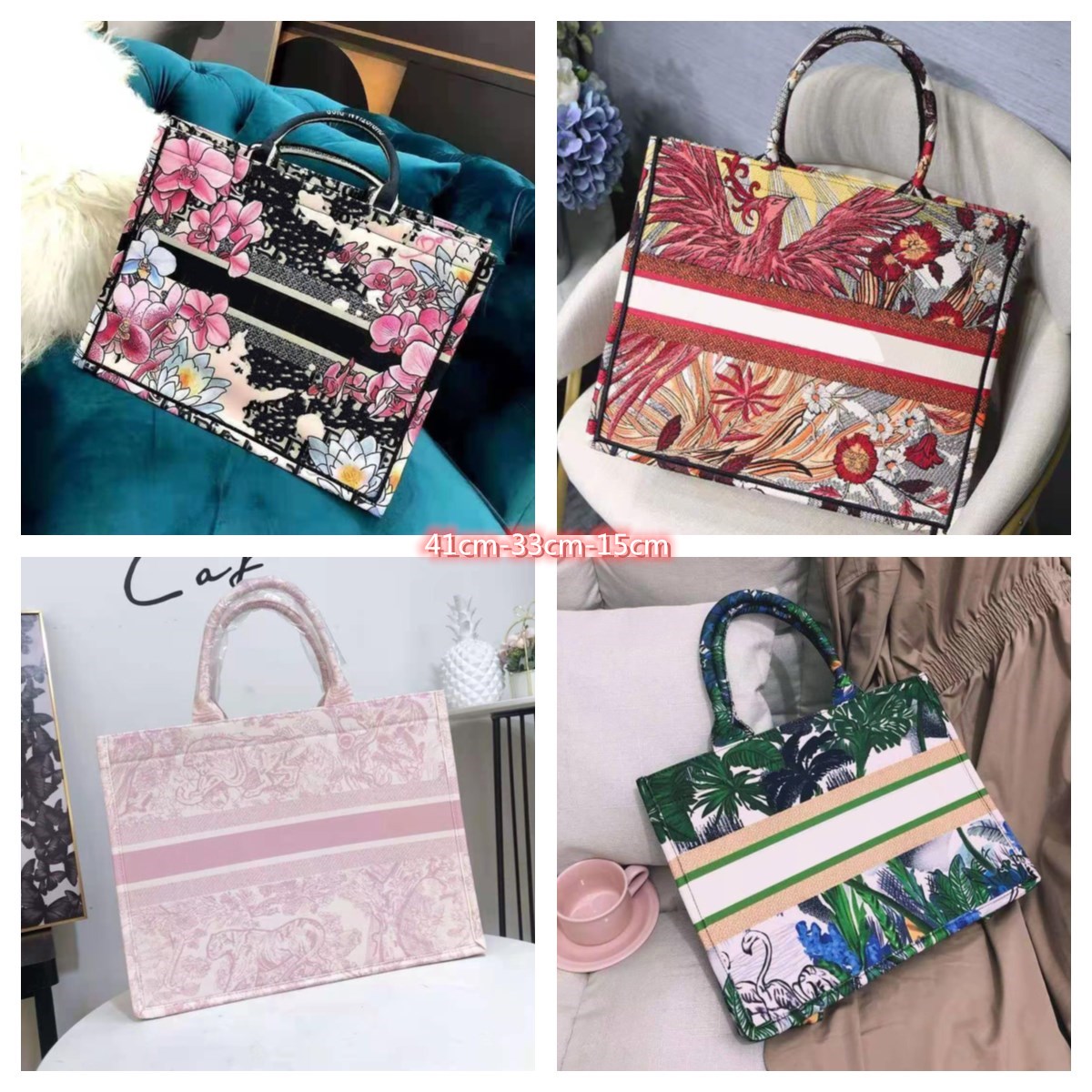 2021 latest letter embroidery, classic style, a variety of flower styles, full of fashion, one-shoulder portable women's big shopping bag
2021 latest letter embroidery, classic style, a variety of flower styles, full of fashion, one-shoulder portable women's big shopping bag