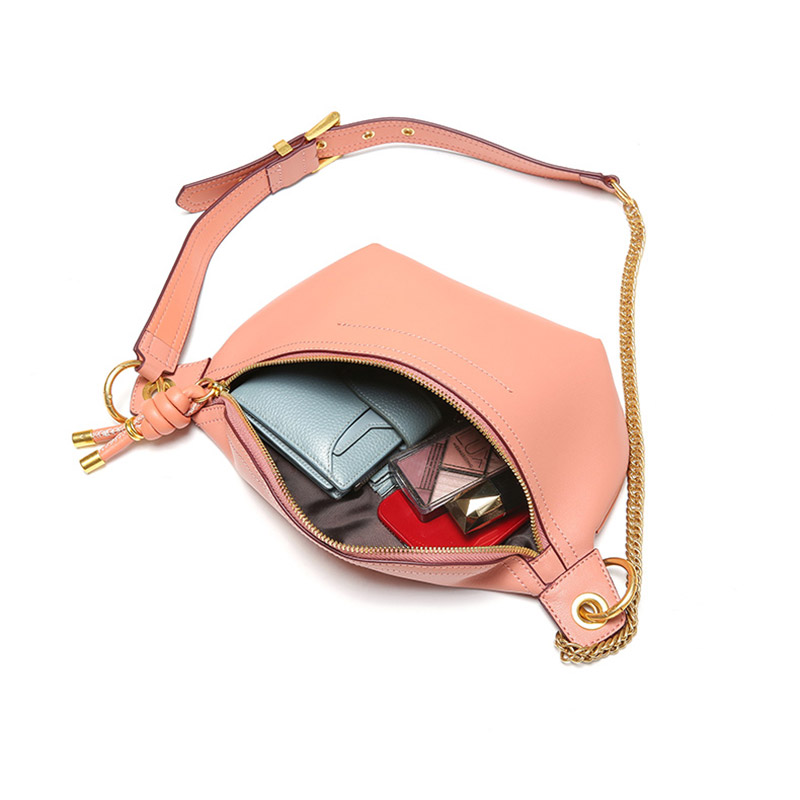 Women Genuine Leather Waist Fashion Single Shoulder Belt Waist Fanny Pack Belly Bags