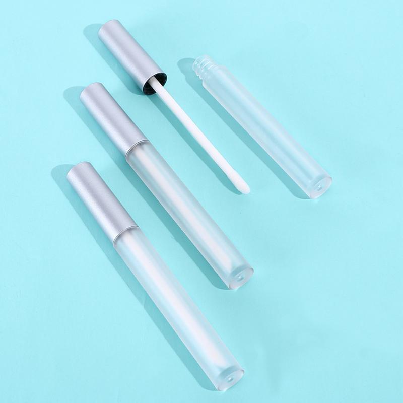 10/30/50pcs Empty Frosted Lip Gloss Tubes Plastic Lip Tube Lipstick Mini Sample Cosmetic Container with Silver Cap