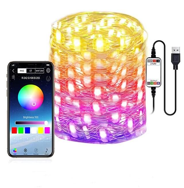 LED String Lights Smart Wi-Fi Remote App Bluetooth Control Home Multi-modes Color Changing Music Sync Marquee Strip Light for Christmas Tree Holiday Decoration
LED String Lights Smart Wi-Fi Remote App Bluetooth Control Home Multi-modes Color Changing Music Sync Marquee Strip Light for Christmas Tree Holiday Decoration