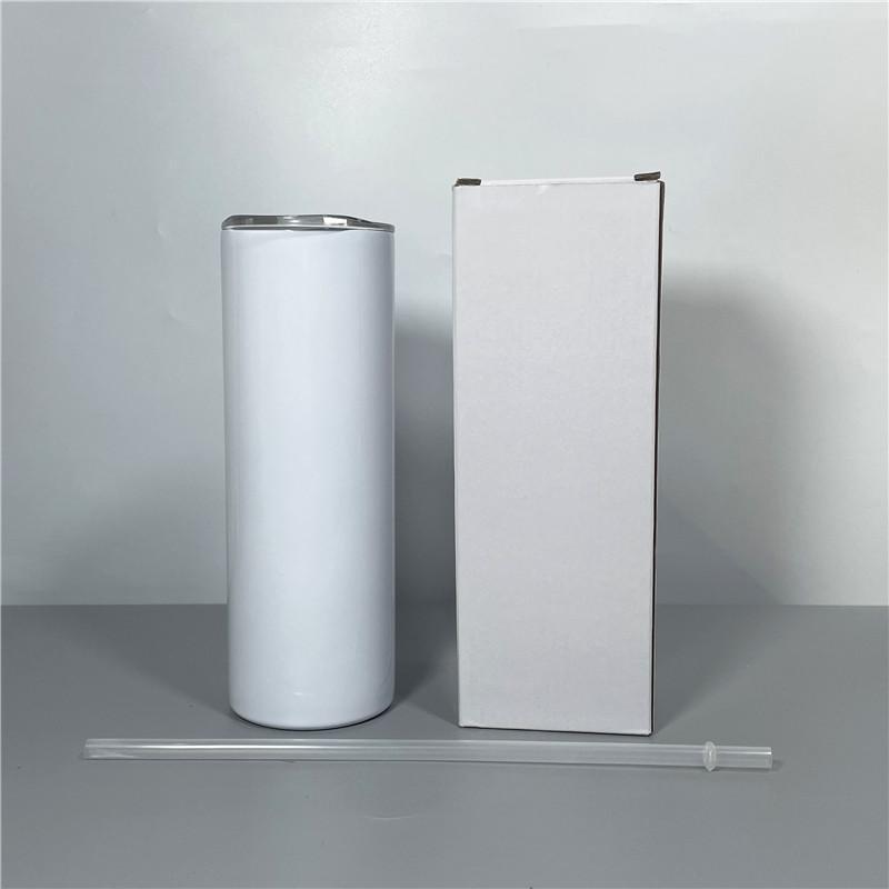 US Local Warehouse 20oz Sublimation white skinny tumbler with lid straw rubber bottom 12oz sippy cup kids tumbler music speaker tumblers 16oz cooler