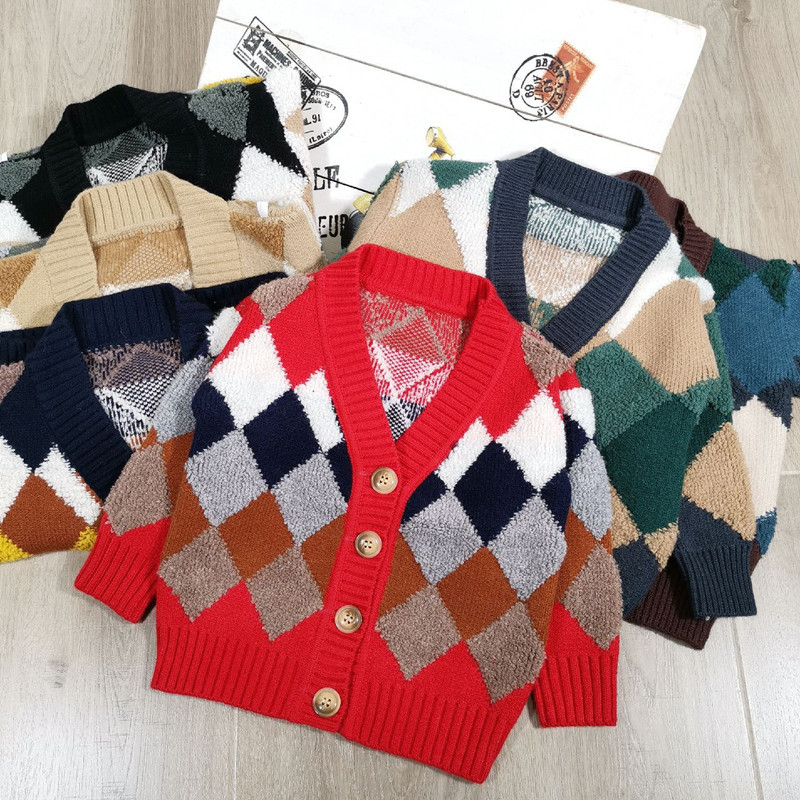 2021 New Boys Girls Argyle Sweater Children V-neck Thick Knitting Cardigan Baby Kids Jacket Outerwear Autumn Winter 5fvv, Red
2021 New Boys Girls Argyle Sweater Children V-neck Thick Knitting Cardigan Baby Kids Jacket Outerwear Autumn Winter 5fvv, Red