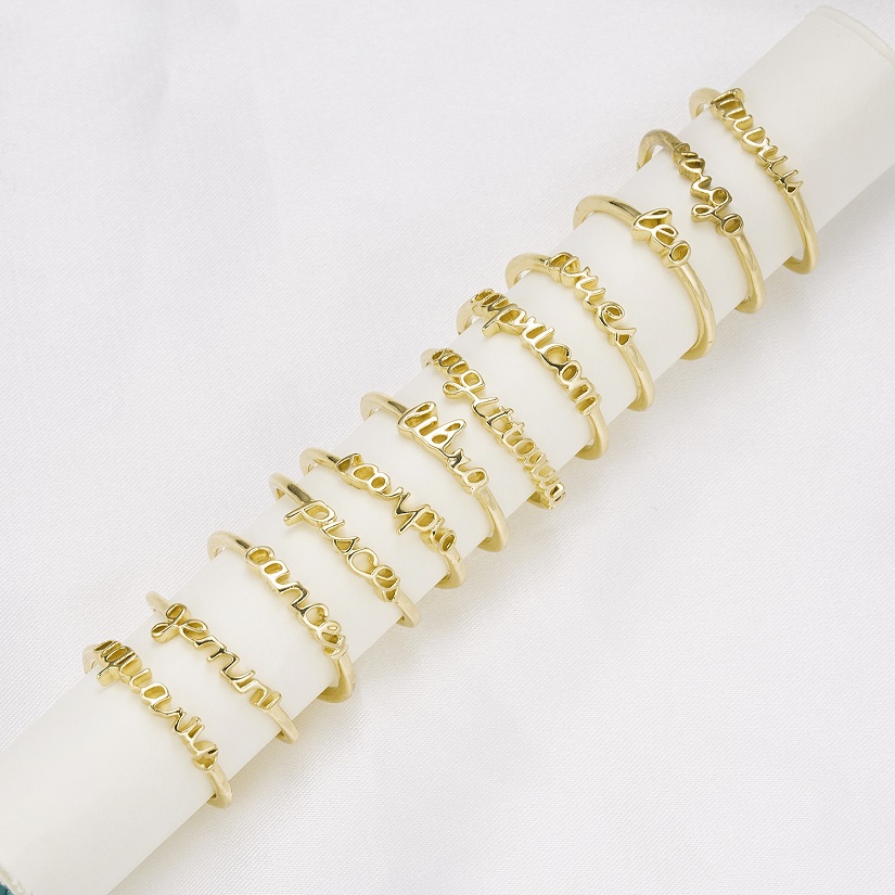 Minimalist thin Open Gold 12 Star Signs Band Ring Constellation Birthday Friendship Jewelry Gift Personality Custom Zodiac Rings For Women
Minimalist thin Open Gold 12 Star Signs Band Ring Constellation Birthday Friendship Jewelry Gift Personality Custom Zodiac Rings For Women