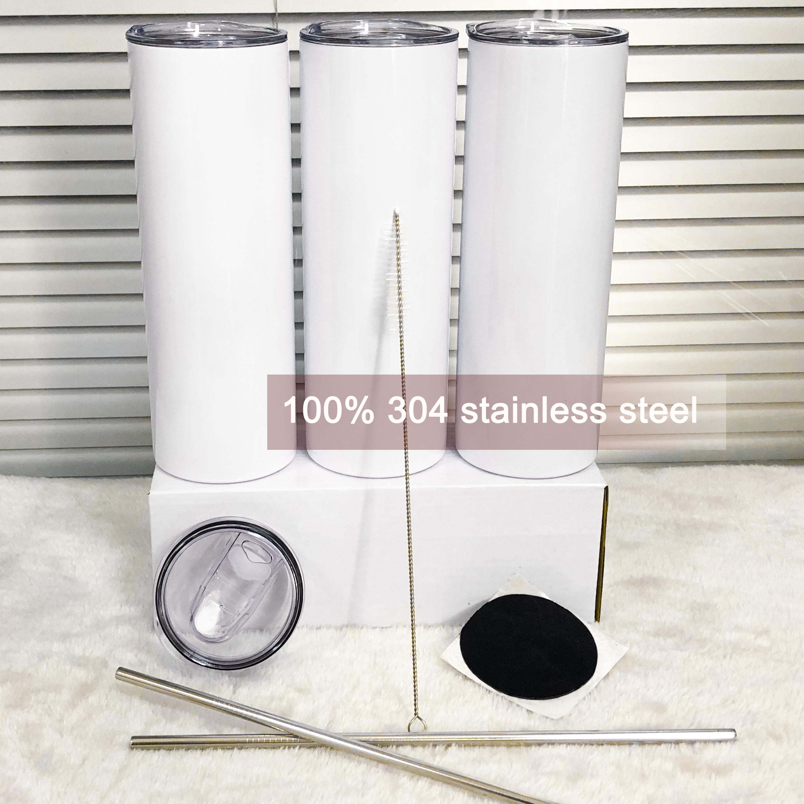 20oz Sublimation STRAIGHT Tumblers Mugs With Straw 100% 304 Stainless Steel Water Bottles Double Insulated Cups White
20oz Sublimation STRAIGHT Tumblers Mugs With Straw 100% 304 Stainless Steel Water Bottles Double Insulated Cups White