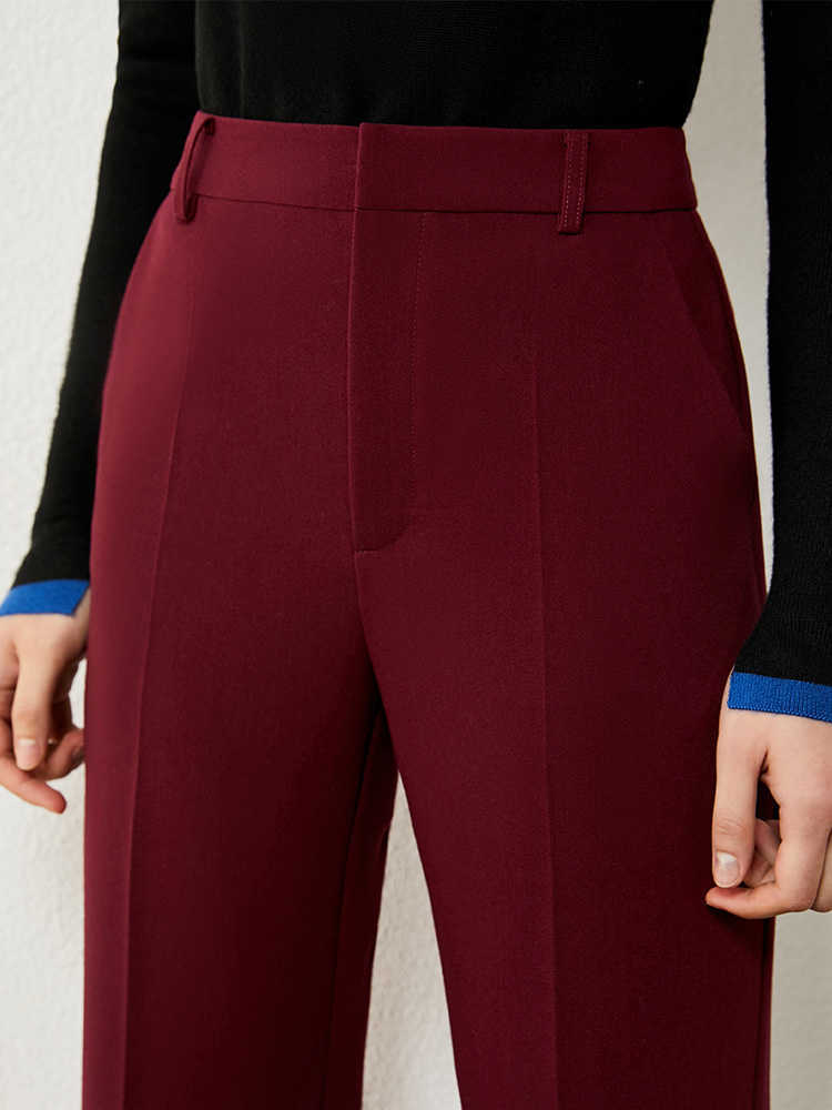 Minimalism Autumn Winter Women's Pant Fashion Causal Solid High Waist Long Pants Female 12030450 210527