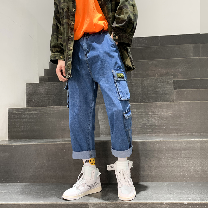 2021 New Summer Men's Tide Casual Pants Baggy Homme Classic Cargo Pocket Black/blue Color Jeans Biker Denim Trousers Big Size M-5xl Nf2i
2021 New Summer Men's Tide Casual Pants Baggy Homme Classic Cargo Pocket Black/blue Color Jeans Biker Denim Trousers Big Size M-5xl Nf2i
