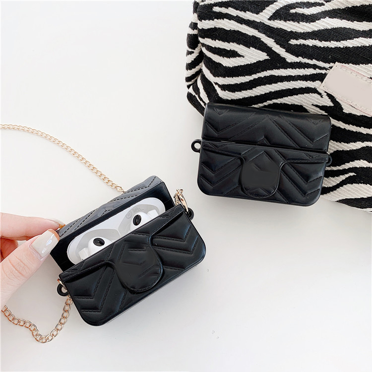 Luxury bag airpods 1 2 3 protective cases silicone Bluetooth headset airpod Pro soft protectives case decoration, Black
Luxury bag airpods 1 2 3 protective cases silicone Bluetooth headset airpod Pro soft protectives case decoration, Black