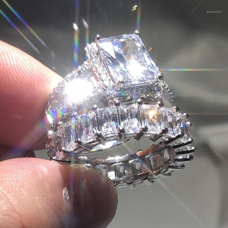 Cluster Rings Original 925 Sterling Silver For Women Luxury Square T Simulated Diamond Engagement Wedding Jewelry Bague Femme Argent1
Cluster Rings Original 925 Sterling Silver For Women Luxury Square T Simulated Diamond Engagement Wedding Jewelry Bague Femme Argent1