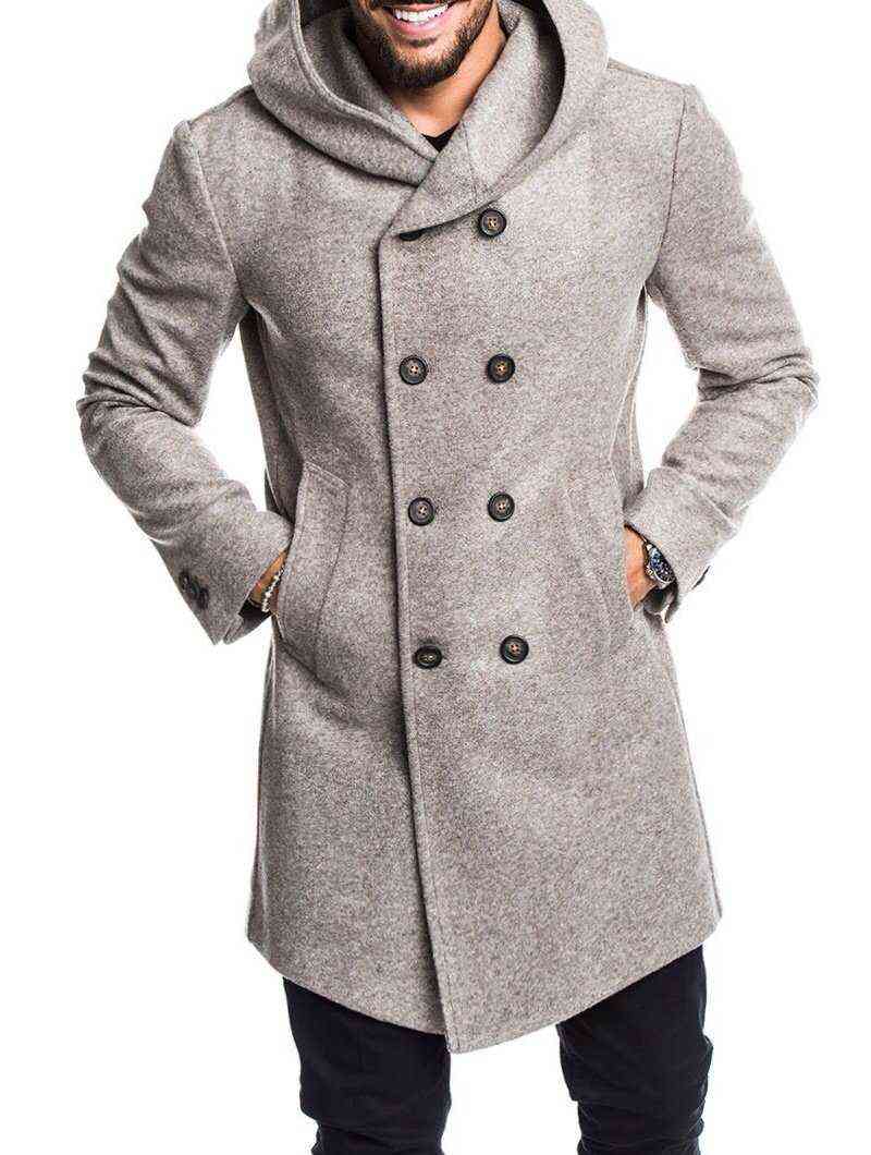 Zogaa Autumn Winter Mens Long Trench Coat Fashion Boutique Wool Coats Male Slim Woolen Windbreaker Jacket Plus Size S-3XL 211122