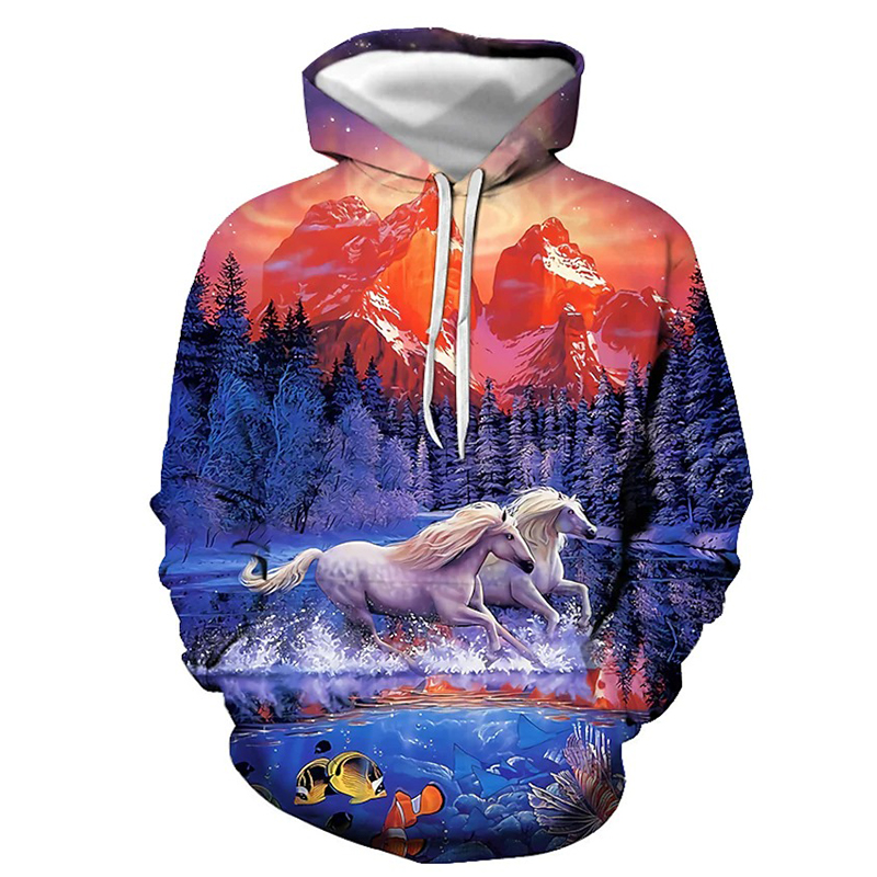Running horse pattern Fierce 3D printing hoodie visual impact party top punk goth round neck high quality sweater hoodie, Black
Running horse pattern Fierce 3D printing hoodie visual impact party top punk goth round neck high quality sweater hoodie, Black