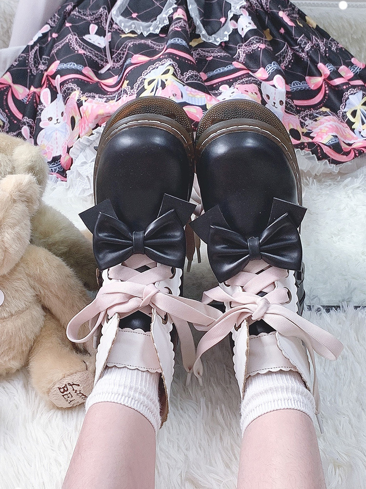 High-heel Black and Brown Bowknot Ribbon Women Ankle Boots Sweet Kawaii Cosplay Girls Japanese Plutonium Shoes Loli G89j
High-heel Black and Brown Bowknot Ribbon Women Ankle Boots Sweet Kawaii Cosplay Girls Japanese Plutonium Shoes Loli G89j