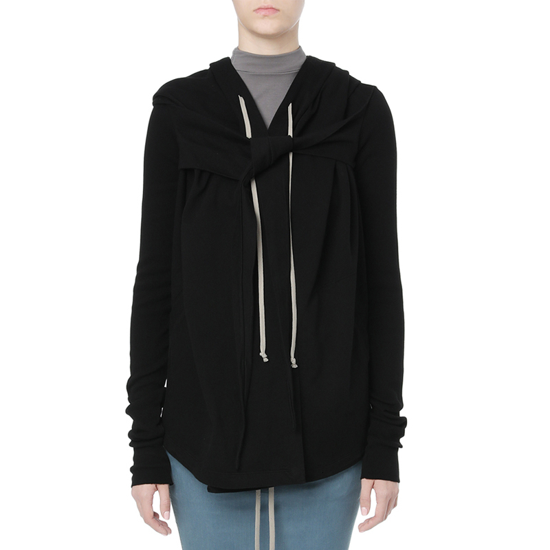 Dark black Rick ro Owens wizarding hat Cape sweater cotton drawstring coat street fashion tie coat
Dark black Rick ro Owens wizarding hat Cape sweater cotton drawstring coat street fashion tie coat