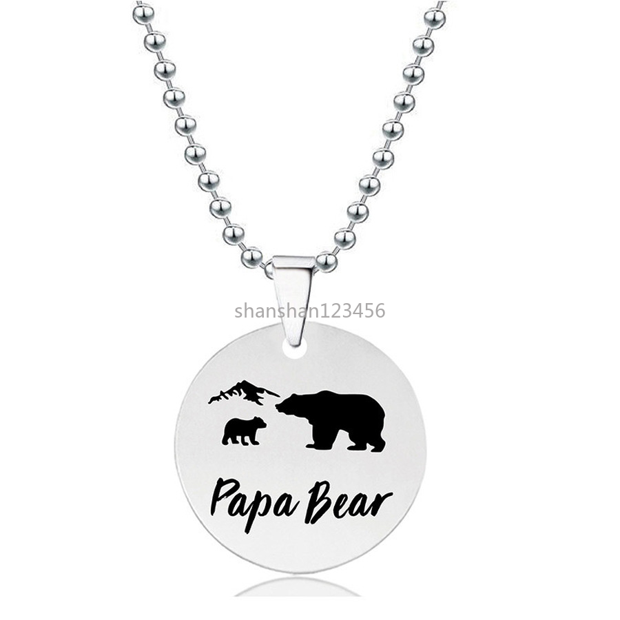 Family Papa Bear Necklace Stainless Steel Coin Pendant Animal Pattern Dog Tag Necklaces Chains for Women Children Fashion Jewelry Will and Sandy
Family Papa Bear Necklace Stainless Steel Coin Pendant Animal Pattern Dog Tag Necklaces Chains for Women Children Fashion Jewelry Will and Sandy