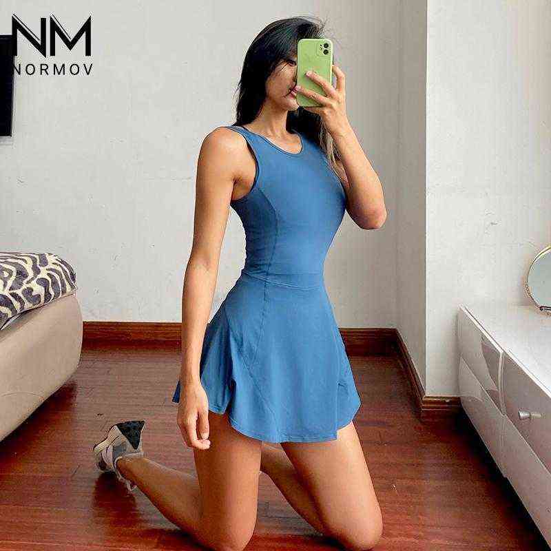 NORMOV Sports Dress Tennis Backless Running Fitness Short Dresses Women Sleeveless Summer Quick Dry Bodycon Casual Dress Women G1223, Blue
NORMOV Sports Dress Tennis Backless Running Fitness Short Dresses Women Sleeveless Summer Quick Dry Bodycon Casual Dress Women G1223, Blue