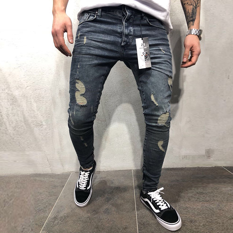 2021 New Hole Zip Slim Men's Europe and America Fashion Solid Color Denim Trousers Large Size -40 Fc0l, Blue
2021 New Hole Zip Slim Men's Europe and America Fashion Solid Color Denim Trousers Large Size -40 Fc0l, Blue