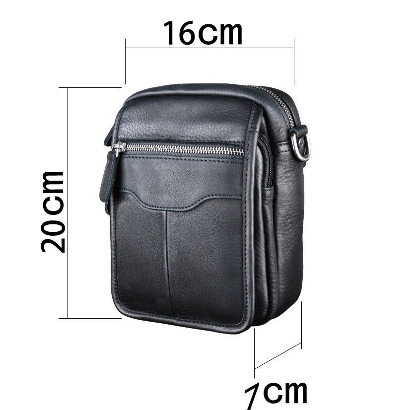 Retro Shoulder AETOO Men's First Layer Waist Bag Outdoor Leisure Pockets Multi-function Leather Small