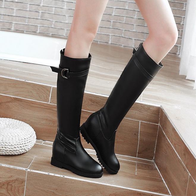 Boots Oversized -4 Women Woman Winter Shoes Botas Zipper Inner Height After Belt Buckle, Black
Boots Oversized -4 Women Woman Winter Shoes Botas Zipper Inner Height After Belt Buckle, Black