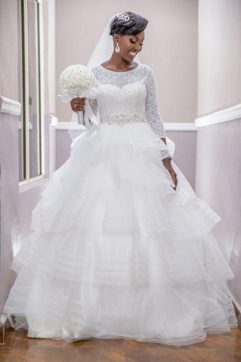 2021 New South African 3/4 Sleeves A-line Wedding Es Arabic Beaded Crew Neck Tiered Ruffles Skirt Bridal Gowns Robe De Mariage Aqr9, Ivory
2021 New South African 3/4 Sleeves A-line Wedding Es Arabic Beaded Crew Neck Tiered Ruffles Skirt Bridal Gowns Robe De Mariage Aqr9, Ivory