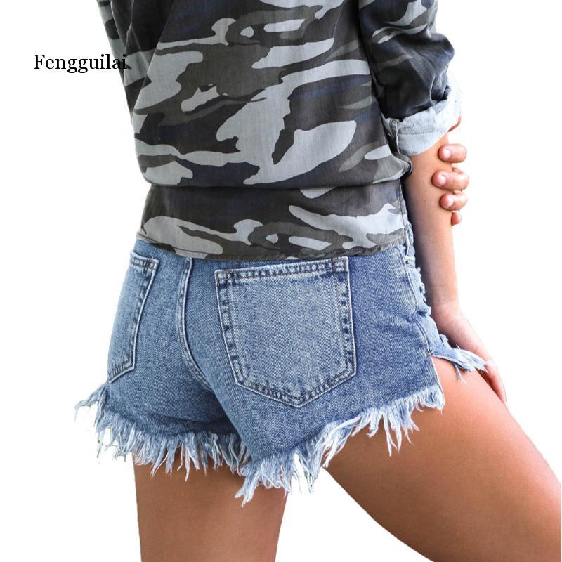 High Waist Bull-puncher knickers Sexy Women Shorts Biker Shorts Jean Summer 2021 Black Streetwear