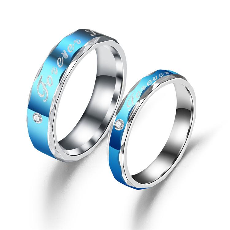 Cluster Rings Explosive Source Stainless Steel Couple Ring Forever Love Blue Crystal Wholesale, Golden;silver
Cluster Rings Explosive Source Stainless Steel Couple Ring Forever Love Blue Crystal Wholesale, Golden;silver