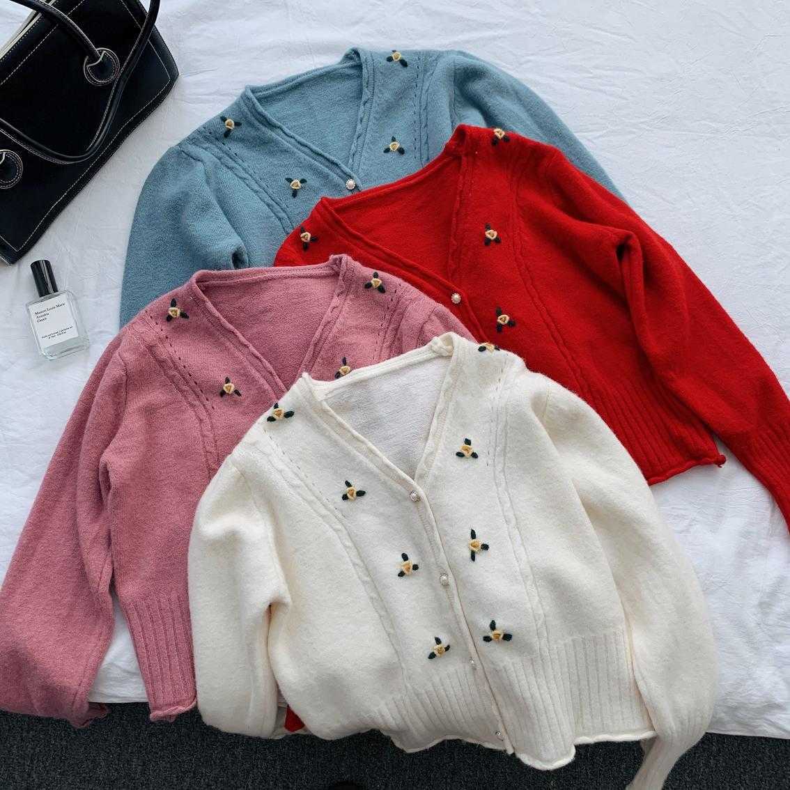 Fall Women Clothing Oversize s Sweaters Autumn Vintage Loose Winter Sweater Knitted Cardigan Knit Button Maxi 211018