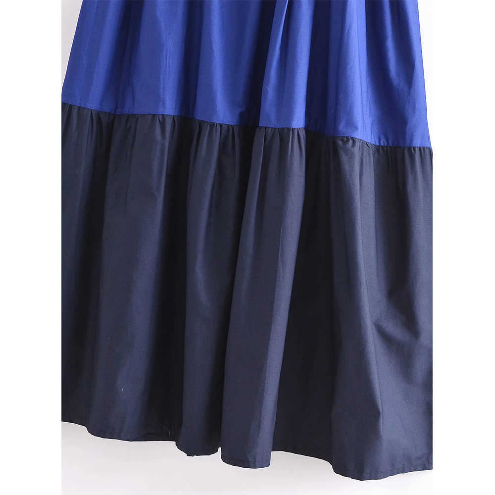 Summer Dress Women Patchwork Elegant Casual Fashion Chic Lady Maxi Dress Women Sundress robe femme 210709