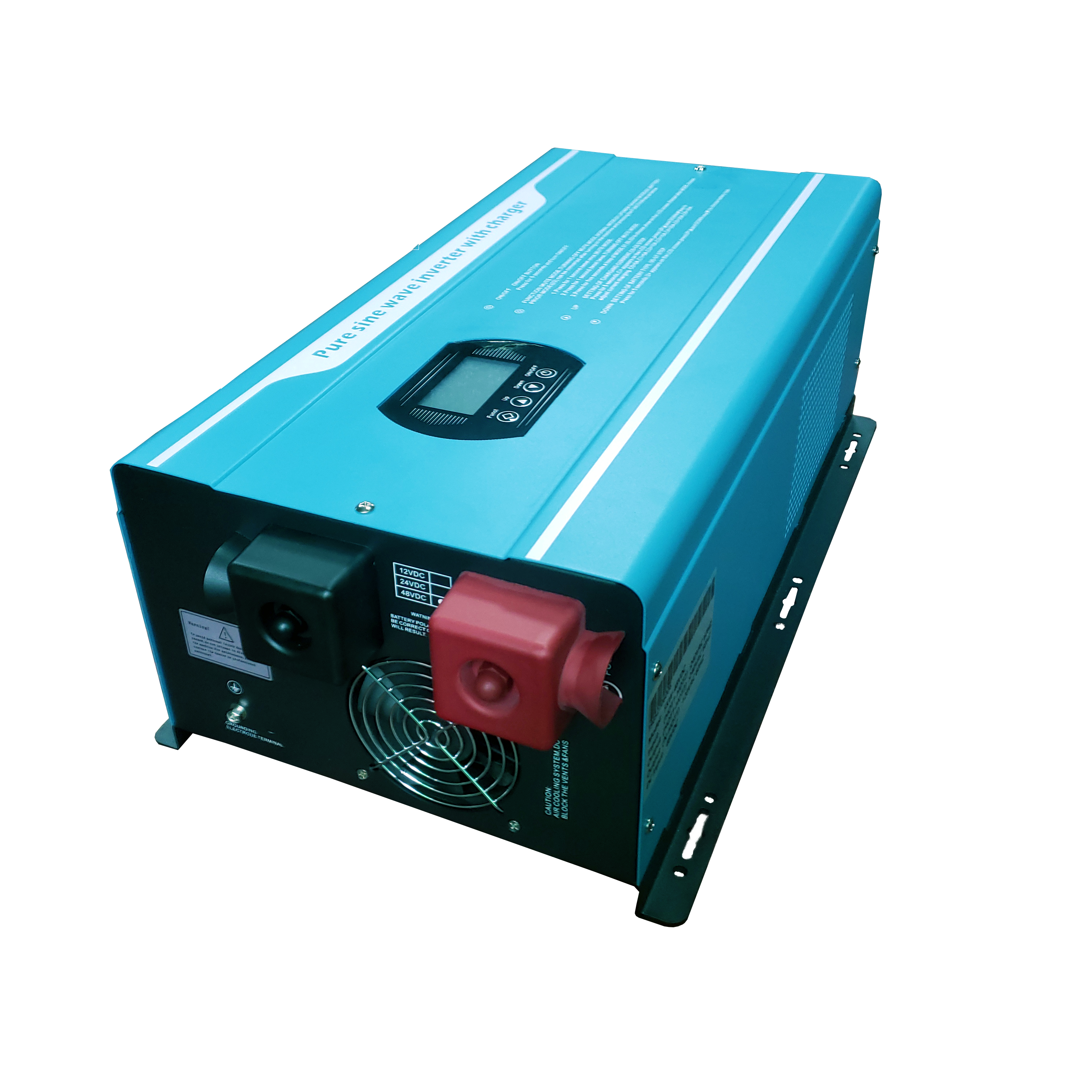 Power Inverter & Battery Charger LCD 4KW DC48V AC120&240V 60Hz 4000W Split Phase Dual Output Off-grid Hybrid Pure Sine Wave DC&AC Support Customize US