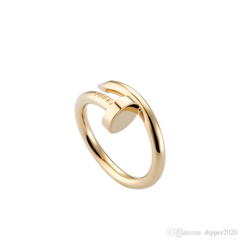 Diamond Nail Ring Men's Band Rings Classic Luxury Designer Jewelry Women Titanium Steel Alloy Gold-Plated 3 Colors Gold/Silver/Rose Never Fade Not Allergic
Diamond Nail Ring Men's Band Rings Classic Luxury Designer Jewelry Women Titanium Steel Alloy Gold-Plated 3 Colors Gold/Silver/Rose Never Fade Not Allergic