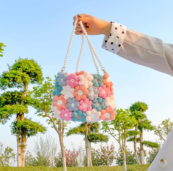 Totes Hand Woven Woolen Crochet Bag With Puff Flowers Women 2021 Creative Chrysanthemum Messenger, Khaki
Totes Hand Woven Woolen Crochet Bag With Puff Flowers Women 2021 Creative Chrysanthemum Messenger, Khaki