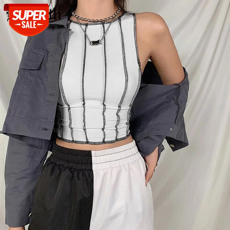 InsGoth Streetwear Chic Bodycon Tops Punk O Neck Patchwork Crop Tops Women Casual Slim Sleeveless Punk Fashion #y858, White
InsGoth Streetwear Chic Bodycon Tops Punk O Neck Patchwork Crop Tops Women Casual Slim Sleeveless Punk Fashion #y858, White