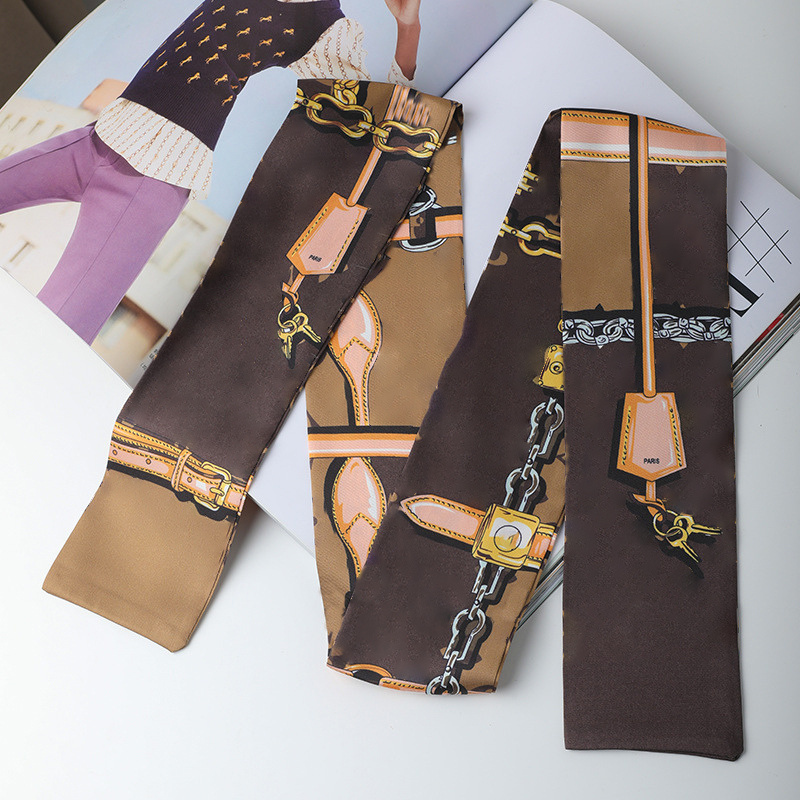2021 Fashion Designer Headscarf Double Print Twill Small scarf Tie Handbag High Quality Silk Ribbon Scarves
2021 Fashion Designer Headscarf Double Print Twill Small scarf Tie Handbag High Quality Silk Ribbon Scarves