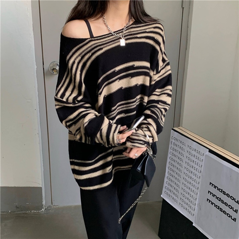 women's sweaters sweater striped shirts, knitted or crocheted with long sleeves and pullovers large 9so4, White;black
women's sweaters sweater striped shirts, knitted or crocheted with long sleeves and pullovers large 9so4, White;black