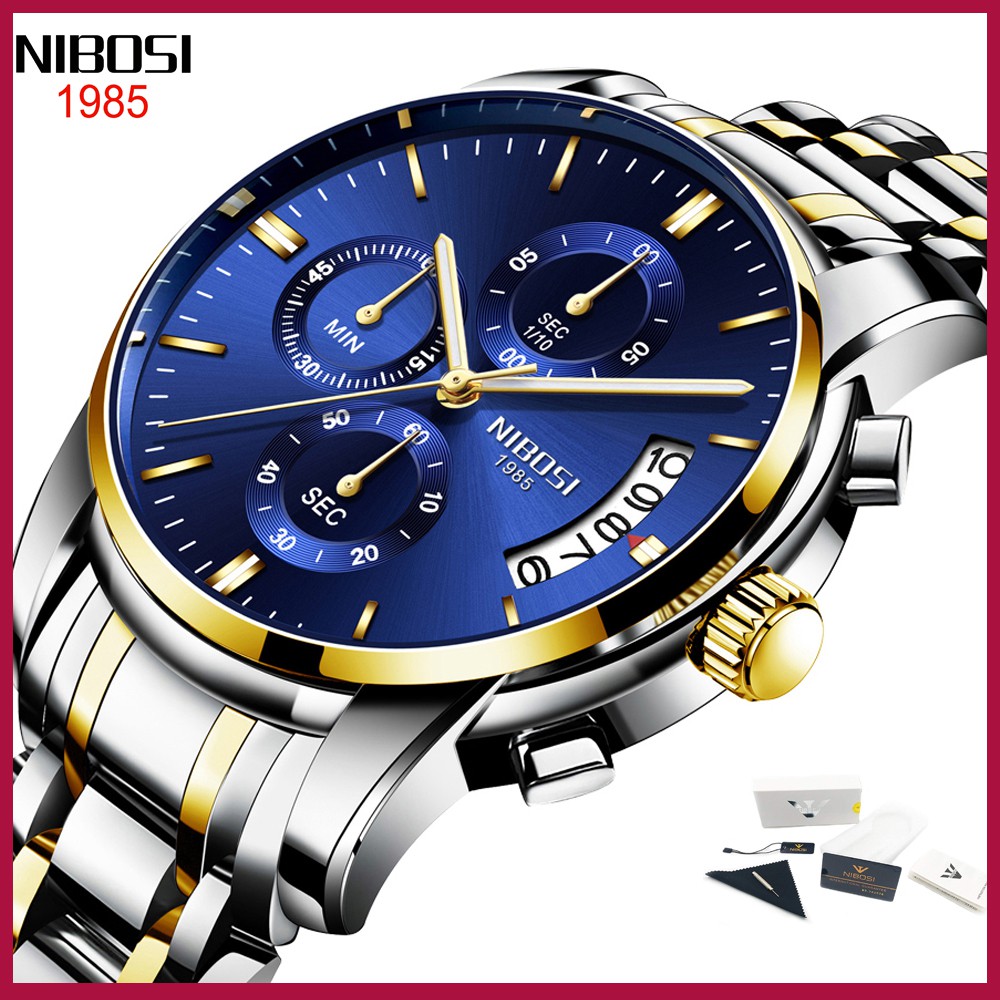 NIBOSI Luxury Mens Watches Top Brand Sport Quartz Wristwatches for Men Waterproof Chronograph Business Watches Relogio Masculinog, 2353-3
NIBOSI Luxury Mens Watches Top Brand Sport Quartz Wristwatches for Men Waterproof Chronograph Business Watches Relogio Masculinog, 2353-3