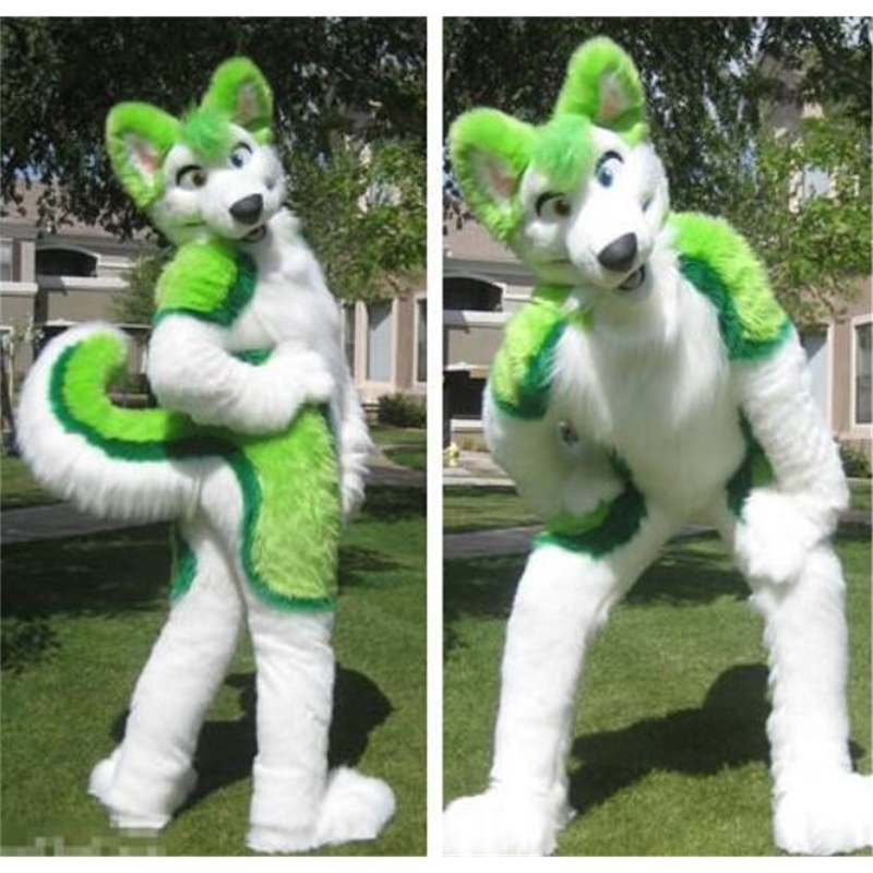 2018 High quality green husky fursuit Mascot Costume plush Adult Size Halloween XMAS party Costumes, Red;yellow
2018 High quality green husky fursuit Mascot Costume plush Adult Size Halloween XMAS party Costumes, Red;yellow