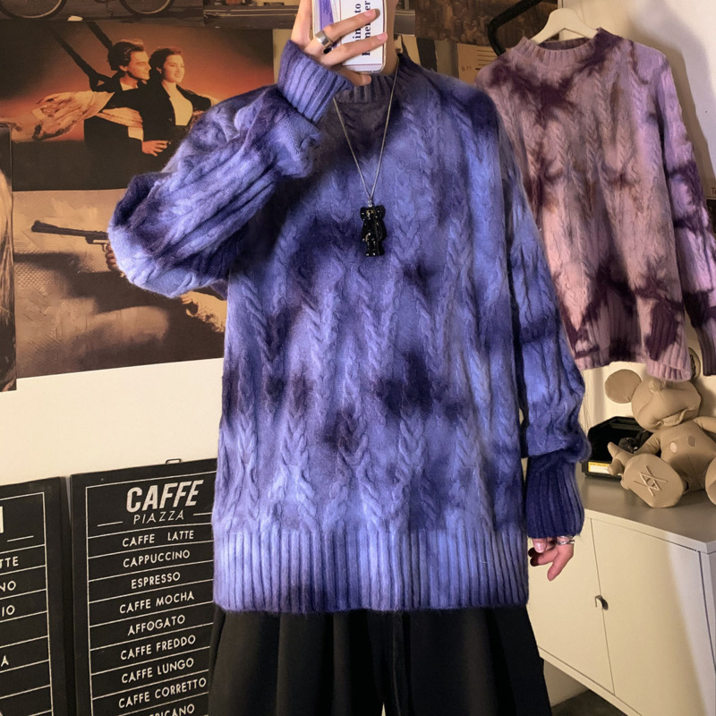 2021 New Korean Tie-dye Sweater Men's Warmth Fashion Retro Casual Knitted Pullover Men Loose Winter Knitting Sweaters Mens Clothes M-2xl I5l, Pink
2021 New Korean Tie-dye Sweater Men's Warmth Fashion Retro Casual Knitted Pullover Men Loose Winter Knitting Sweaters Mens Clothes M-2xl I5l, Pink