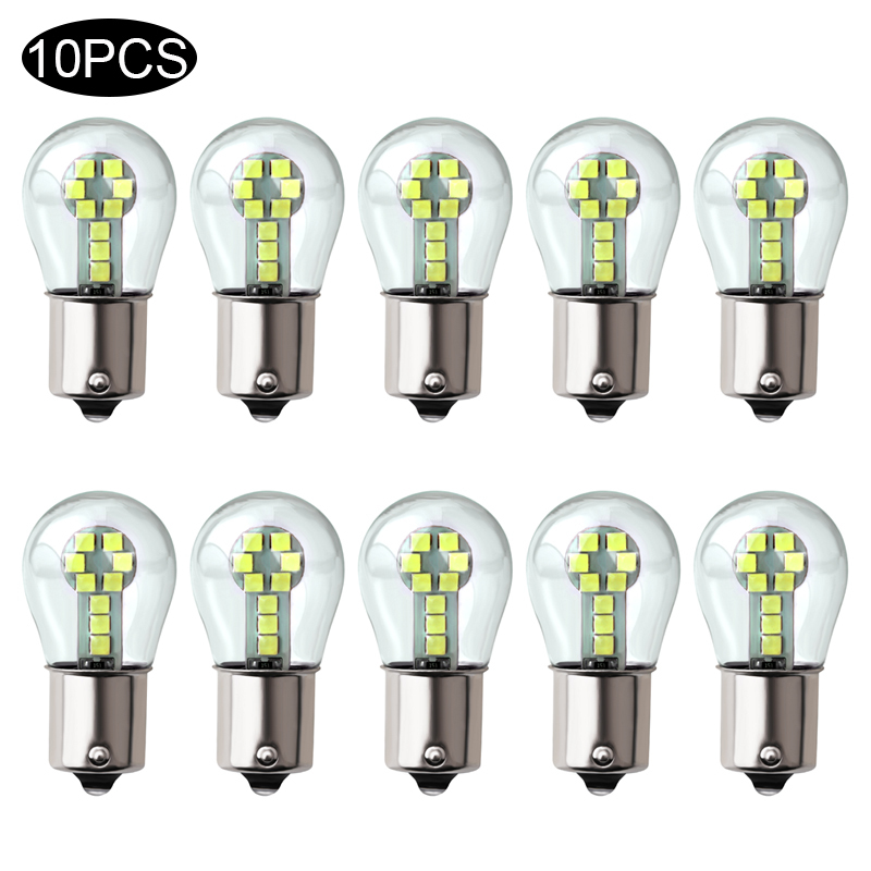 10X LED Bulbs 1156 BA15S P21W Led 1157 BAY15D P21/5W Ampoule R5W R10W 18SMD 800LM Car Fog Lights DRL Turn Signal Lamp 12V White