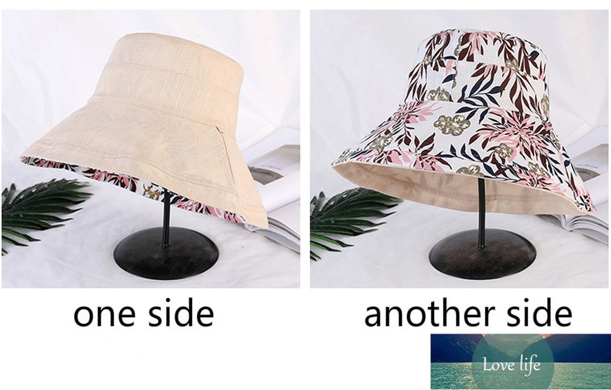 Wide Brim Women Sun Hat Cap Casual Large Brim Reversible Bucket Hat Sports Hiking Fishing Female Cap Summer Beach Panama Bob Factory price expert desi