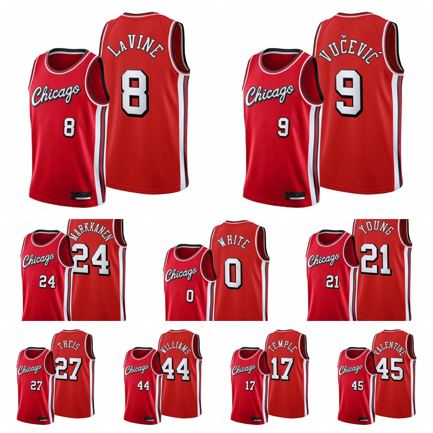 ChicagoBullsMen Basketball Zach 8 LaVine Nikola Vucevic 9 Coby White 0 Lauri Markkanen Red 2021-22 Edition City Jersey Throwback
ChicagoBullsMen Basketball Zach 8 LaVine Nikola Vucevic 9 Coby White 0 Lauri Markkanen Red 2021-22 Edition City Jersey Throwback