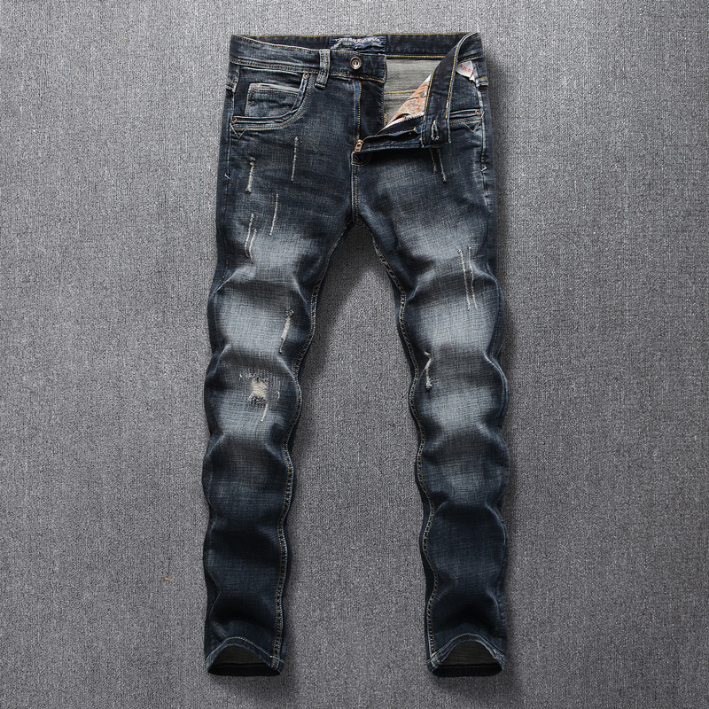 2021 New Italian Style Fashion Retro Black Blue Slim Fit Ripped Men High Quality Classical Vintage Designer Jeans Homme Pcaz
2021 New Italian Style Fashion Retro Black Blue Slim Fit Ripped Men High Quality Classical Vintage Designer Jeans Homme Pcaz