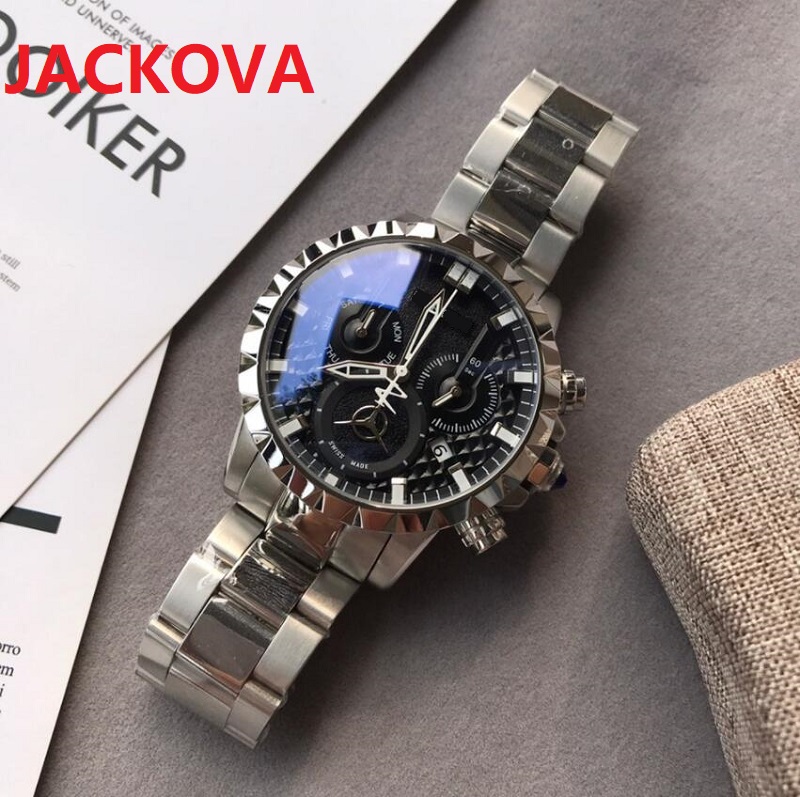 46mm Quartz Watch Men Multi Functional high quality Full Fine Solid Stainless Steel Mens Calendar auto date big designer heavy bracelet wristwatch gifts, As pic
46mm Quartz Watch Men Multi Functional high quality Full Fine Solid Stainless Steel Mens Calendar auto date big designer heavy bracelet wristwatch gifts, As pic