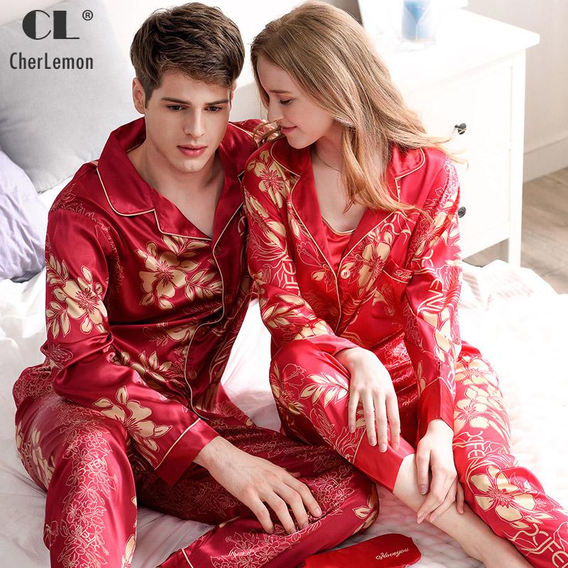 Men's Sleepwear CherLemon Men Satin Silk Pajamas Women 3Pcs Camisole Top And Pants Pyjama Set Autumn Red Floral Print Bride Groom, Mens 2 pieces set
Men's Sleepwear CherLemon Men Satin Silk Pajamas Women 3Pcs Camisole Top And Pants Pyjama Set Autumn Red Floral Print Bride Groom, Mens 2 pieces set