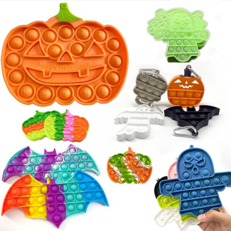 Halloween Pumpkin Ghost Pioneer Fidget Toys Keychain Push Pop Rainbow Desktop Puzzle Sensory Anti Stress Bubbles Board Decompression Toy Pandent 13CM G643BYD
Halloween Pumpkin Ghost Pioneer Fidget Toys Keychain Push Pop Rainbow Desktop Puzzle Sensory Anti Stress Bubbles Board Decompression Toy Pandent 13CM G643BYD