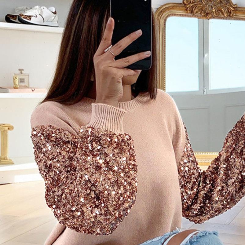 women shirt and blouse sequin ladies tee autumn winter lantern long sleeve o neck female blouses camisera mujer d30, White
women shirt and blouse sequin ladies tee autumn winter lantern long sleeve o neck female blouses camisera mujer d30, White