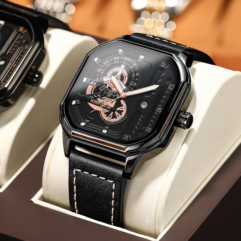 Wristwatches I'WATI Quartz Fashion Man's Watch Square Watches Waterproof Wrist Leisure Business WristWatch Men Luminous Calendar, Black
Wristwatches I'WATI Quartz Fashion Man's Watch Square Watches Waterproof Wrist Leisure Business WristWatch Men Luminous Calendar, Black