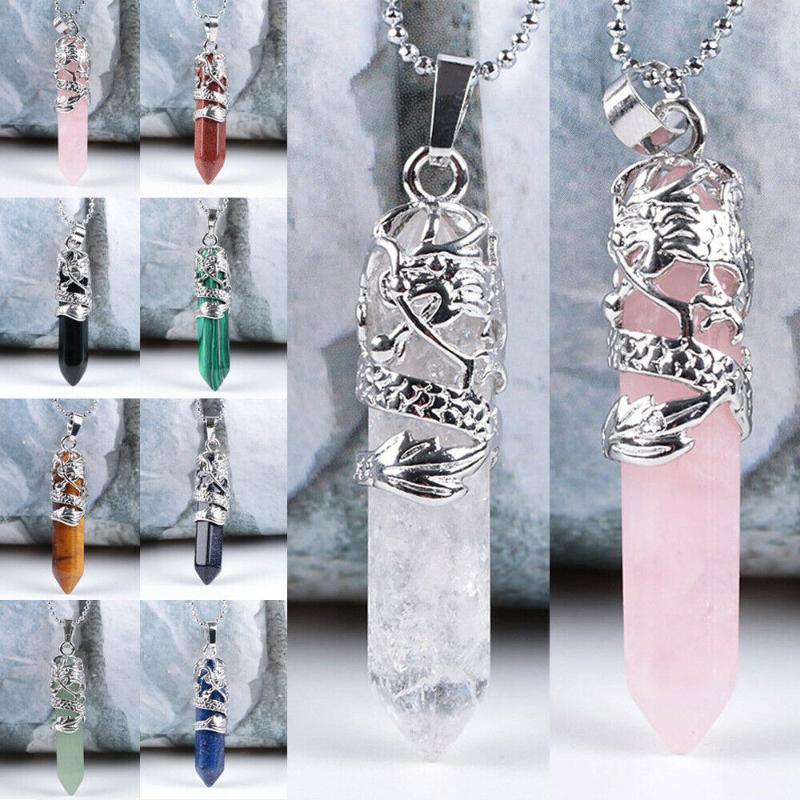 Pendant Necklaces 1ps Women Hexagon Natural Quartz Crystal Chakra Treatment Point Necklace Jewelry Stone
Pendant Necklaces 1ps Women Hexagon Natural Quartz Crystal Chakra Treatment Point Necklace Jewelry Stone